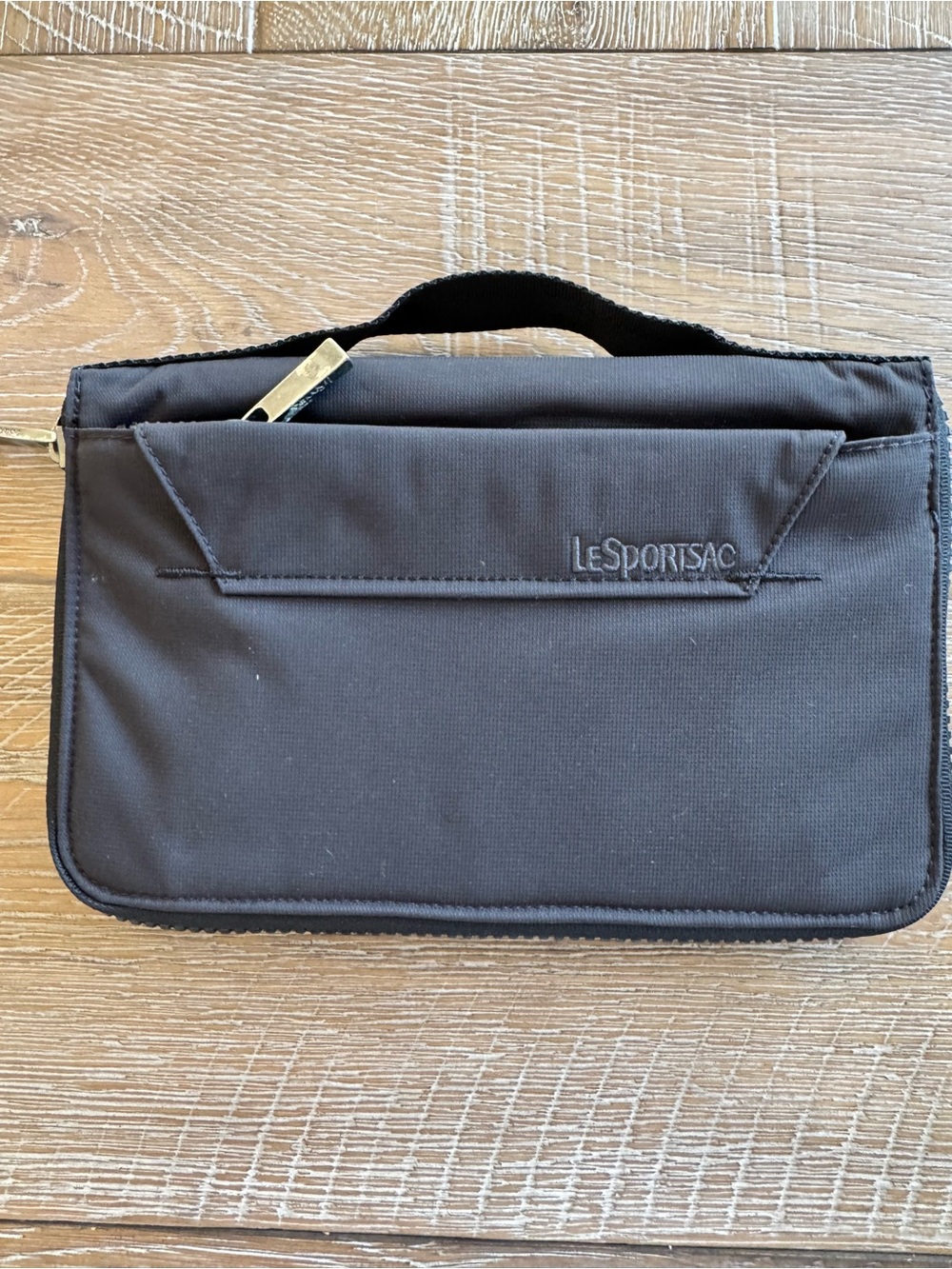 LeSportsac Black Nylon Mens Travel Document Organizer